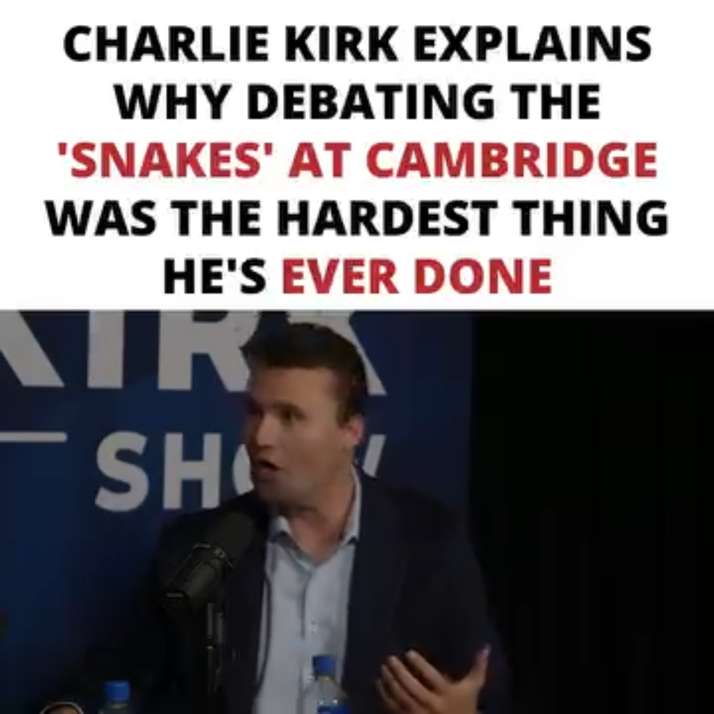 Charlie Kirk Cambridge university debate