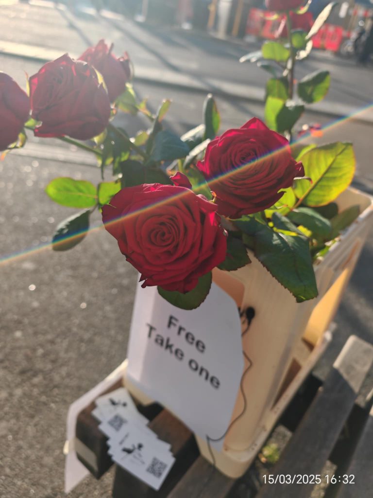 Shades of Romeo intentional flower offering