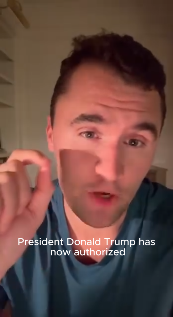 Charlie Kirk spotlights Epstein files release.