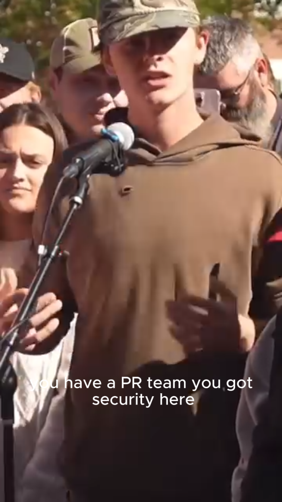 "Roses and candle tribute at the US Embassy in London in memory of Charlie Kirk, symbolizing freedom from God not from government – Shades of Romeo mission."